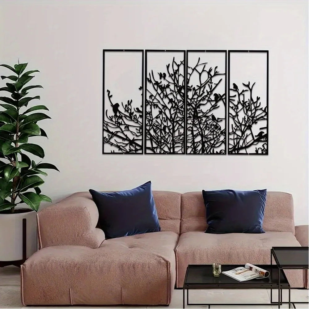 Modern Tree Of Life Metal Wall Decor For Home Office
