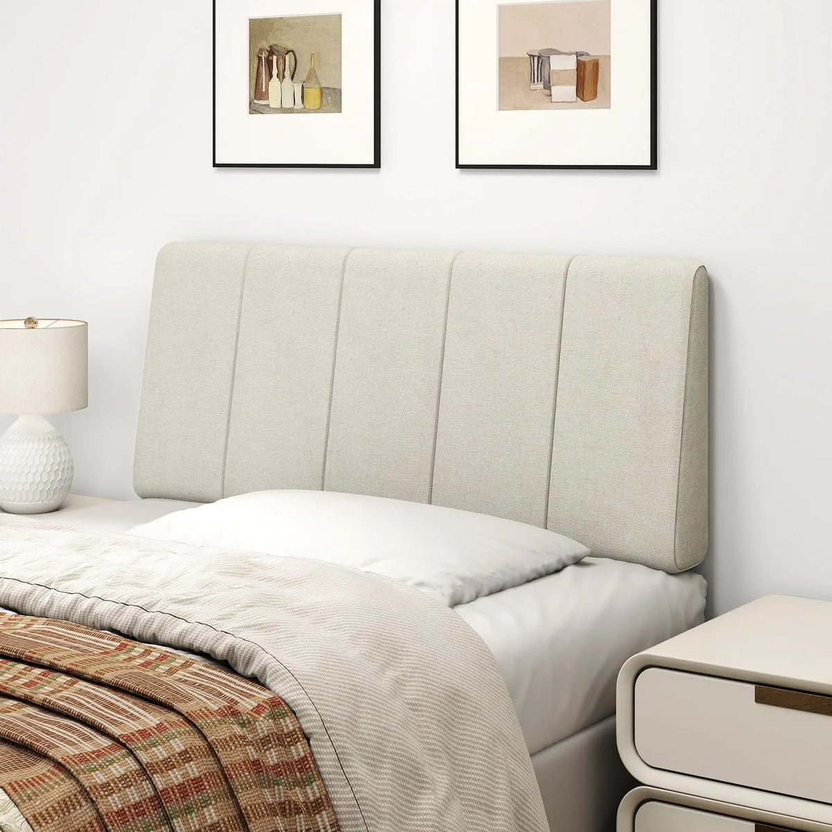 XIUWO Upholstered Linen Headboard Modern Bedroom Furniture