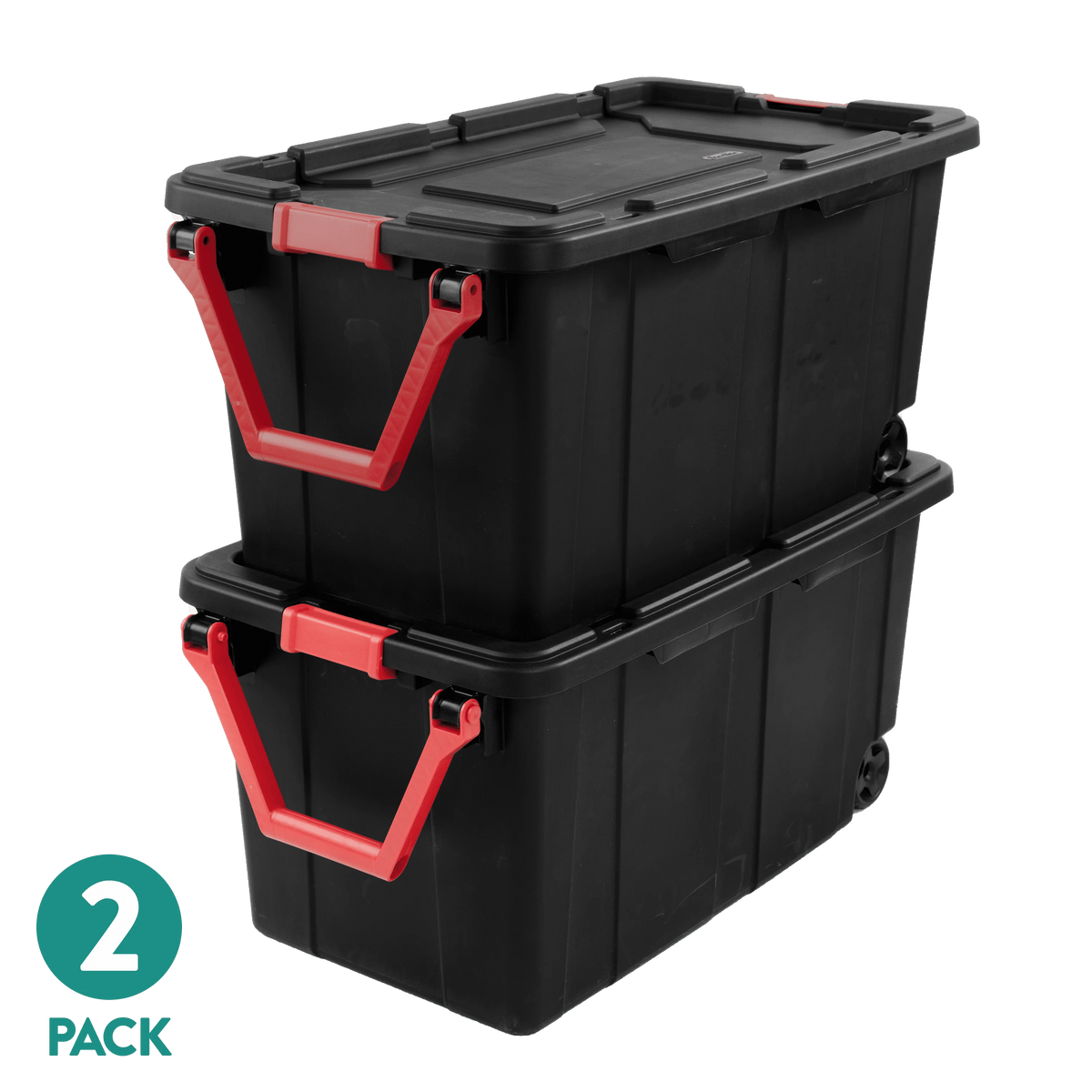 Sterilite Industrial Wheeled Storage Tote With Secure Handle