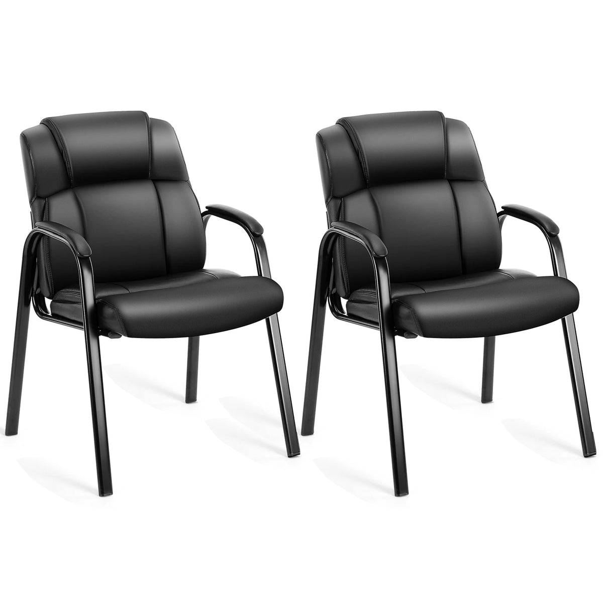 MCQ Ergonomic PU Leather Office Chair With Padded Backrest