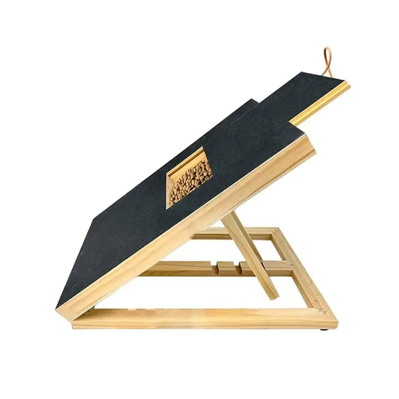 Wooden Dog Nail Scratch Board With Treat Drawer Adjustable