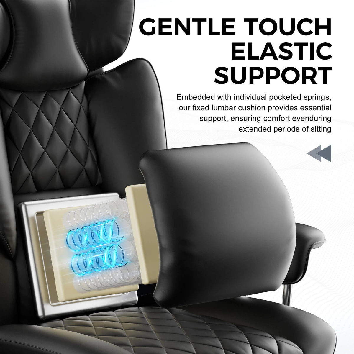 Comhoma Ergonomic Gaming Chair With Footrest And Lumbar Support
