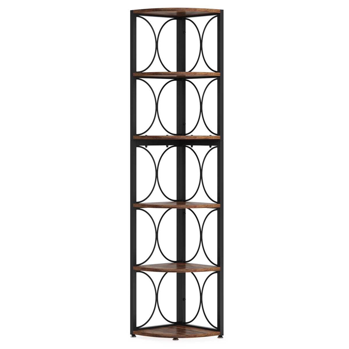 Tribesigns Tall Corner Shelf Bookcase Storage Rack Organizer