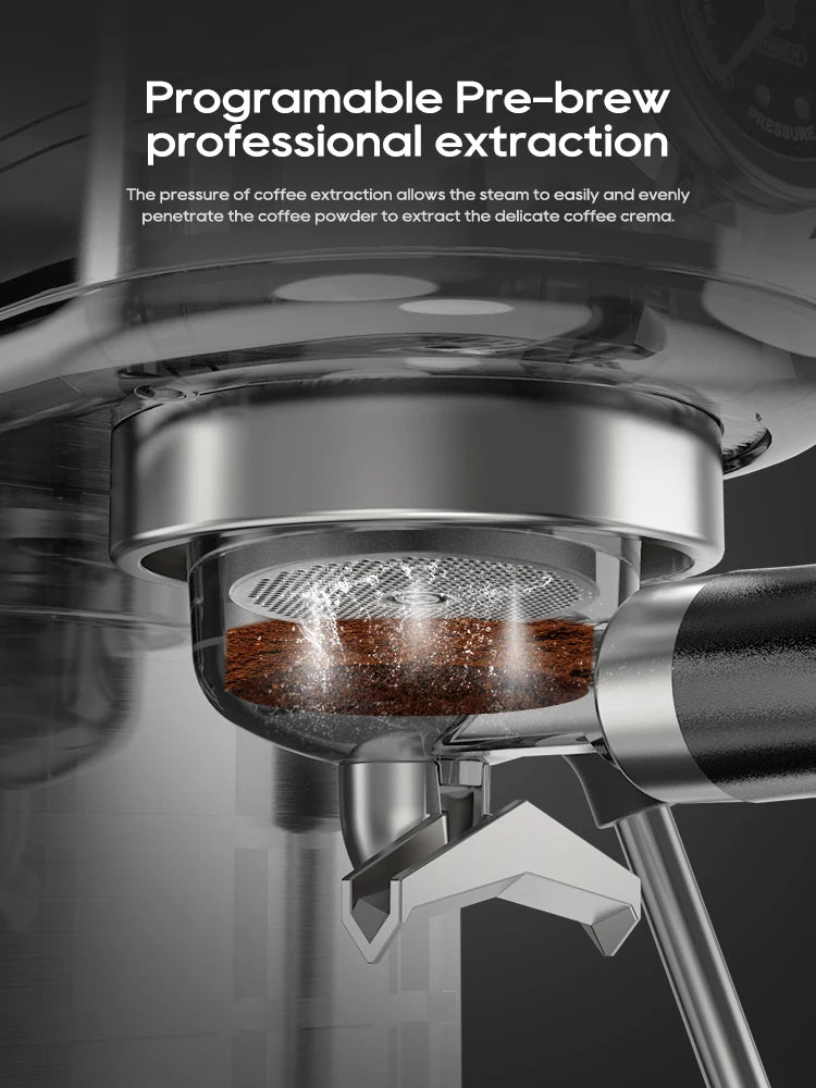 HiBREW 20 Bar Semi Automatic Espresso Coffee Machine Adjustable Temp
