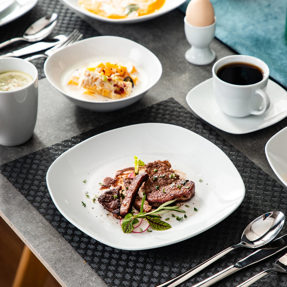 Malacasa Classic Porcelain Dinner Set For Home Dining