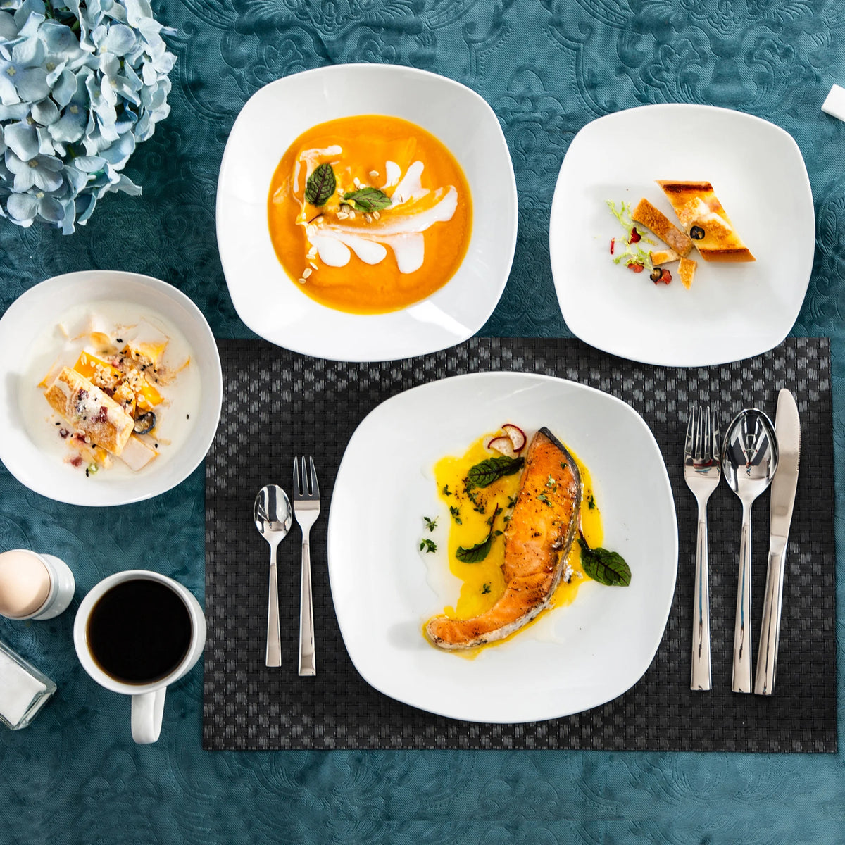 Malacasa Classic Porcelain Dinner Set For Home Dining