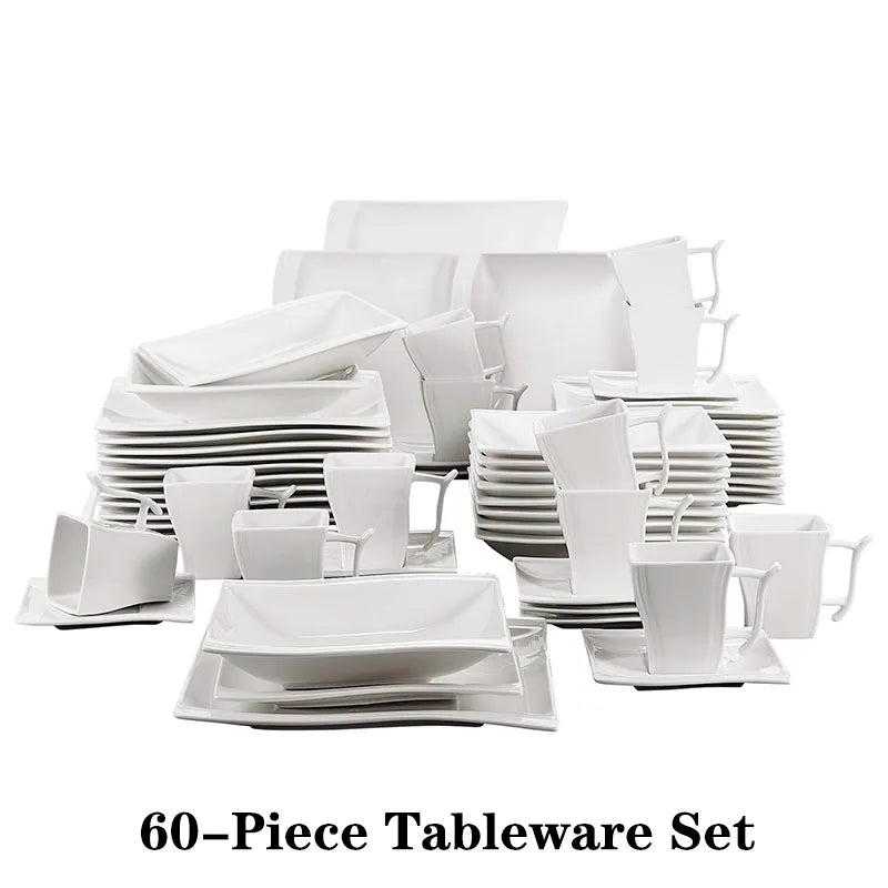 Malacasa Flora Ceramic Dinnerware Set For Home Dining Tables