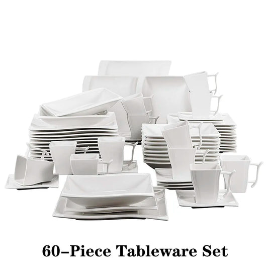 Malacasa Flora Ceramic Dinnerware Set For Home Dining Tables