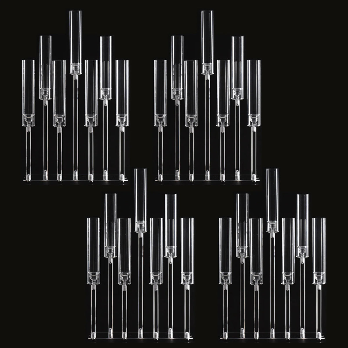 VINCIGANT Seven Arm Acrylic Candelabra For Weddings And Parties