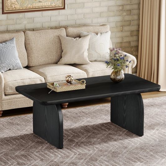 Tribesigns Farmhouse Style Rectangular Engineered Wood Coffee Table