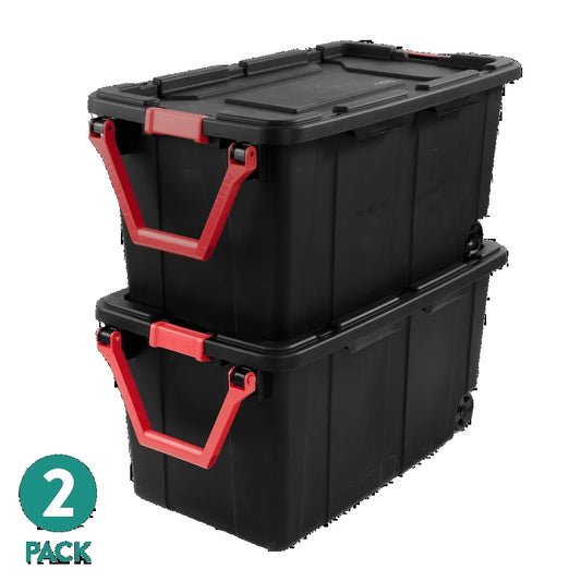 Sterilite Industrial Wheeled Storage Tote With Secure Handle