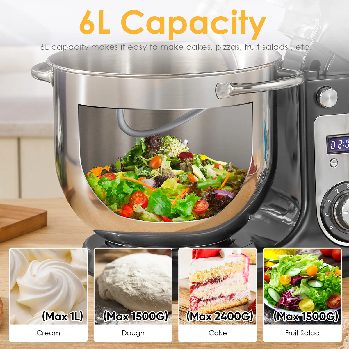 Biolomix Professional Kitchen Stand Mixer With Attachments