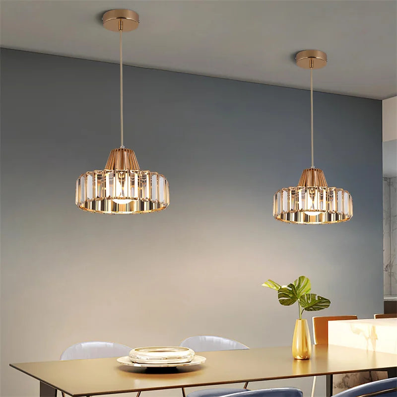 GreeLustr Modern Crystal LED Chandelier Pendant Ceiling Light