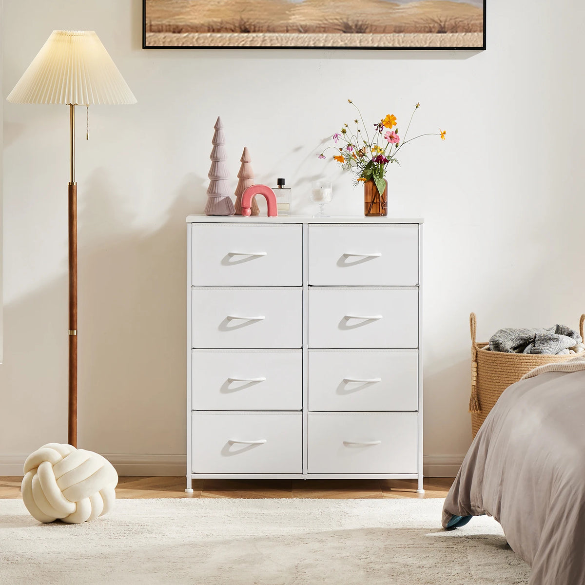 MCQ Fabric Eight Drawer Living Room Storage Dresser Cabinet