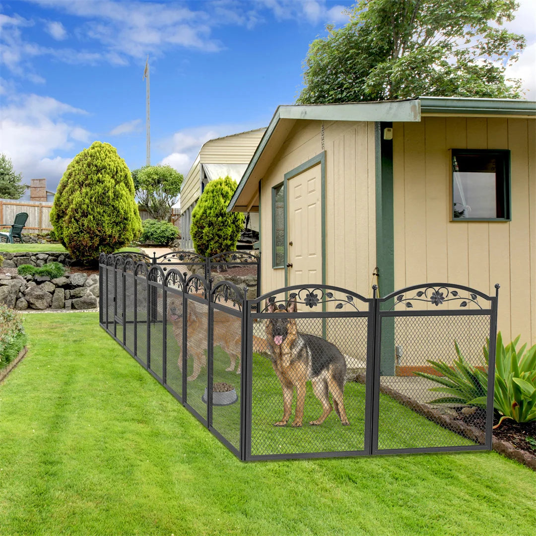 Bingopaw Heavy Duty Metal Dog Playpen For Outdoor Indoor Training