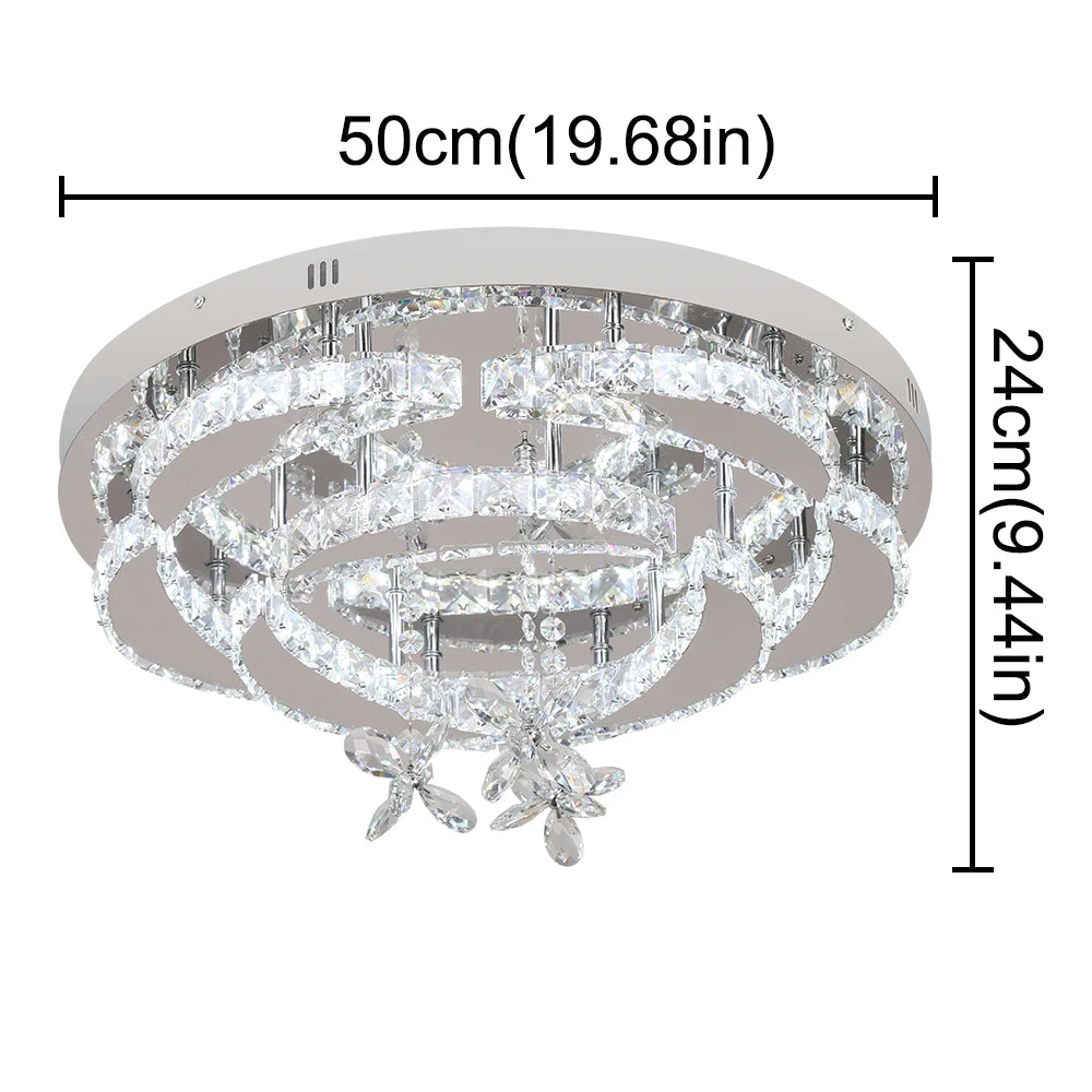 Vetrulus Modern Led Crystal Chandelier For Living Rooms
