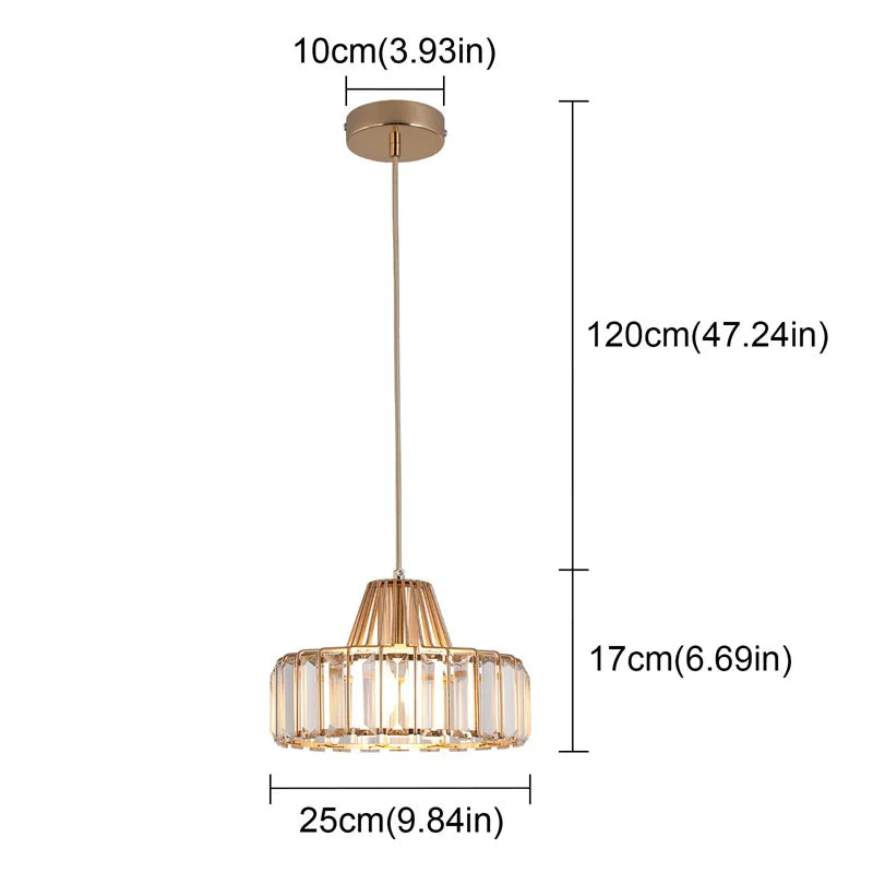 GreeLustr Modern Crystal LED Chandelier Pendant Ceiling Light