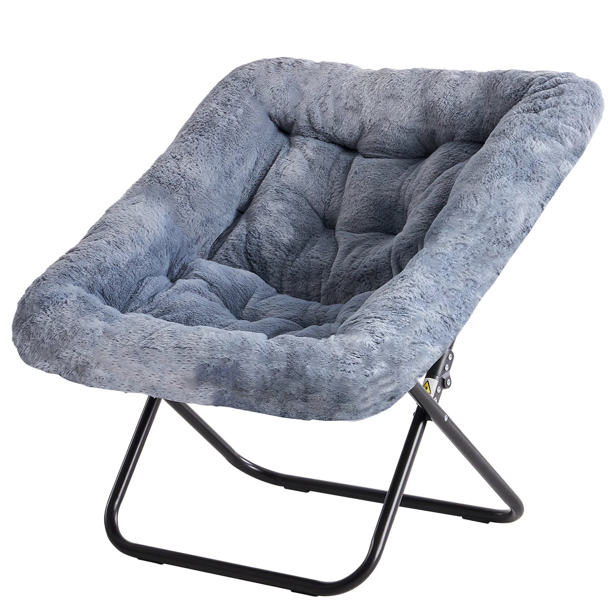 JHK Modern Folding Saucer Chair With Padded Metal Frame