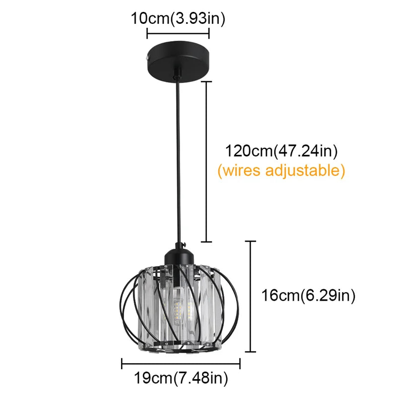 GreeLustr Modern Crystal LED Chandelier Pendant Ceiling Light