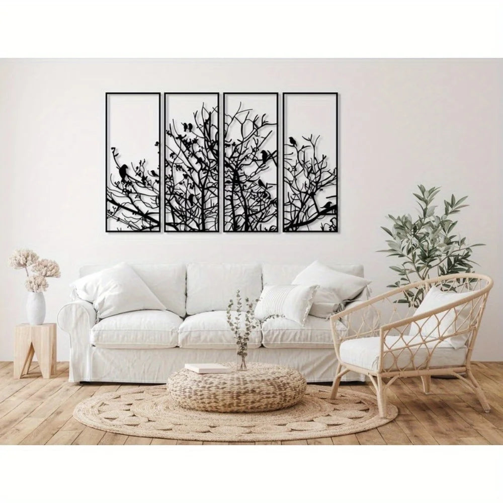 Modern Tree Of Life Metal Wall Decor For Home Office