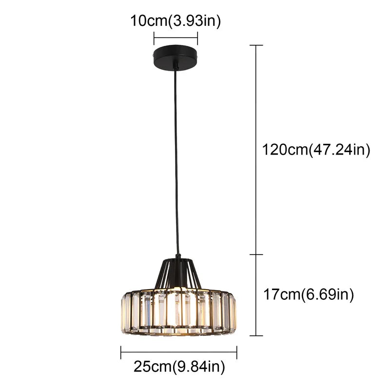 GreeLustr Modern Crystal LED Chandelier Pendant Ceiling Light