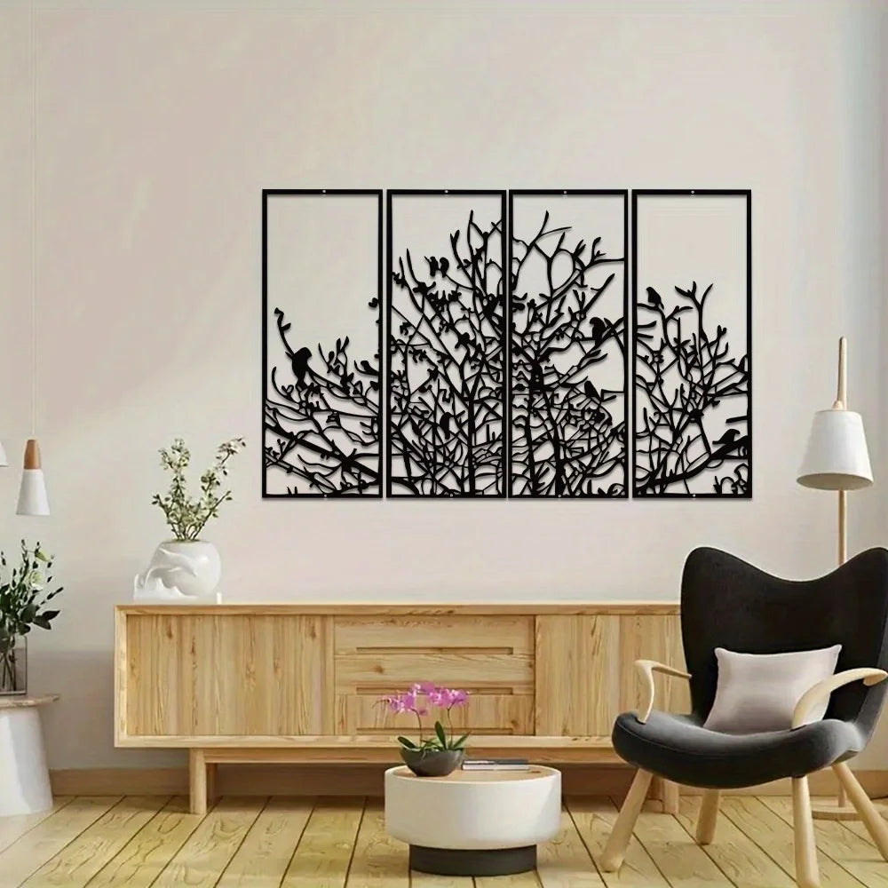 Modern Tree Of Life Metal Wall Decor For Home Office
