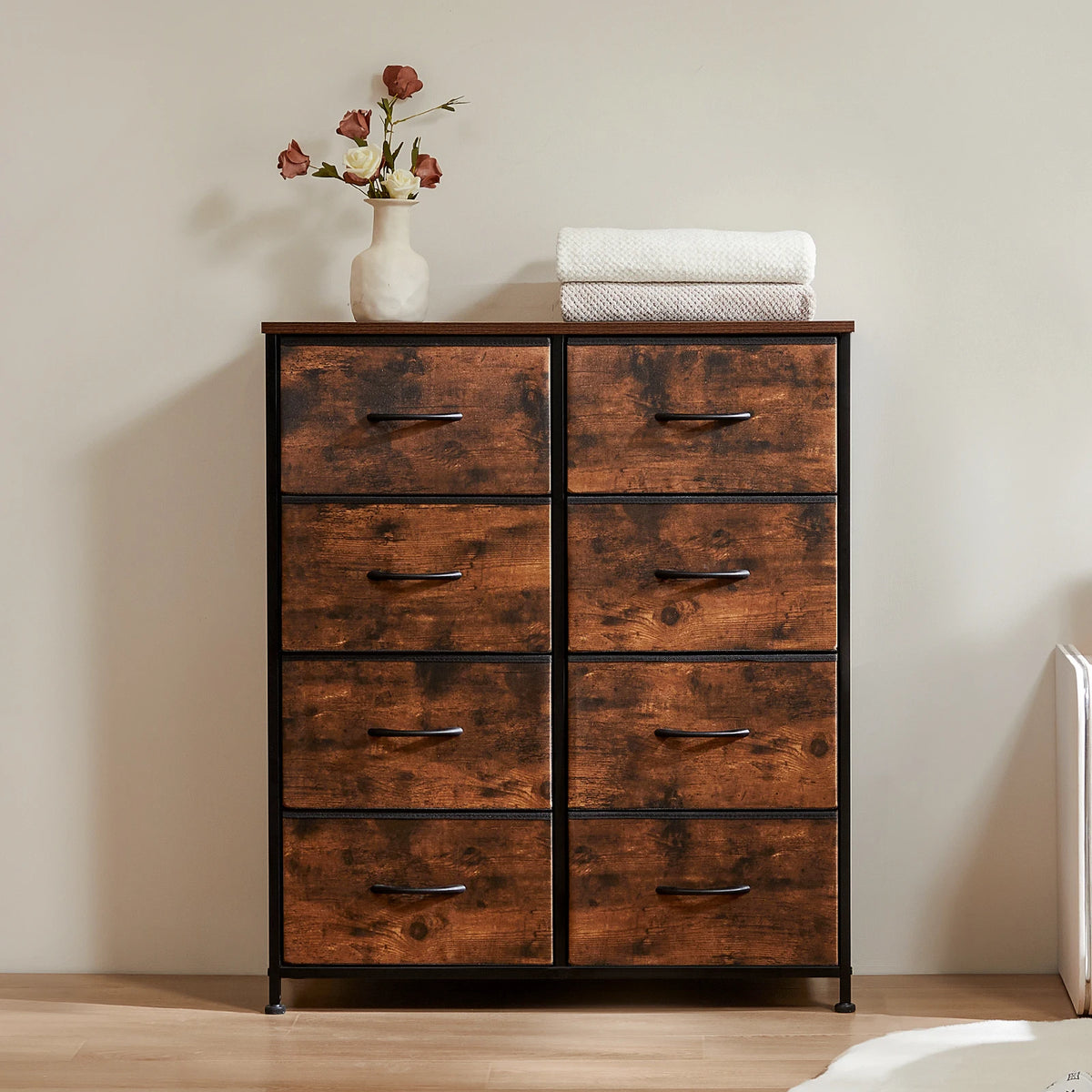 MCQ Fabric Eight Drawer Living Room Storage Dresser Cabinet