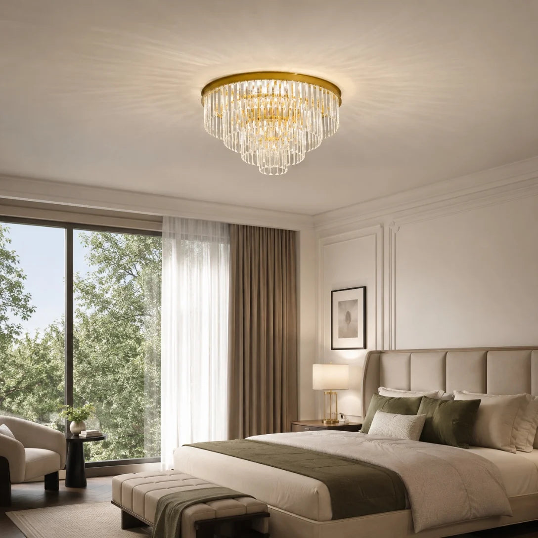 GreeLustr Modern Crystal Chandelier Ceiling Light For Living Room