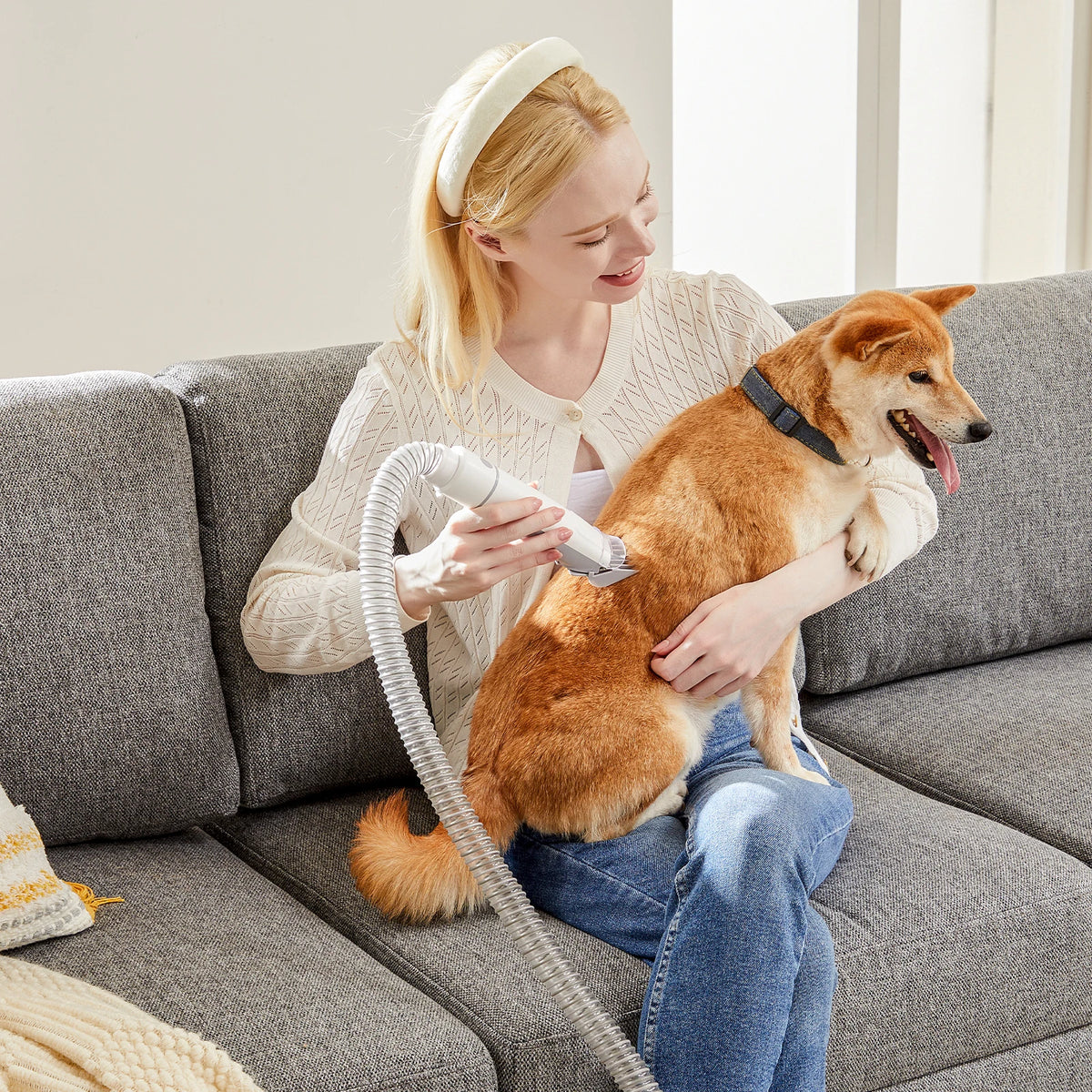 Professional Cordless Pet Grooming Vacuum Kit With Quiet Clippers