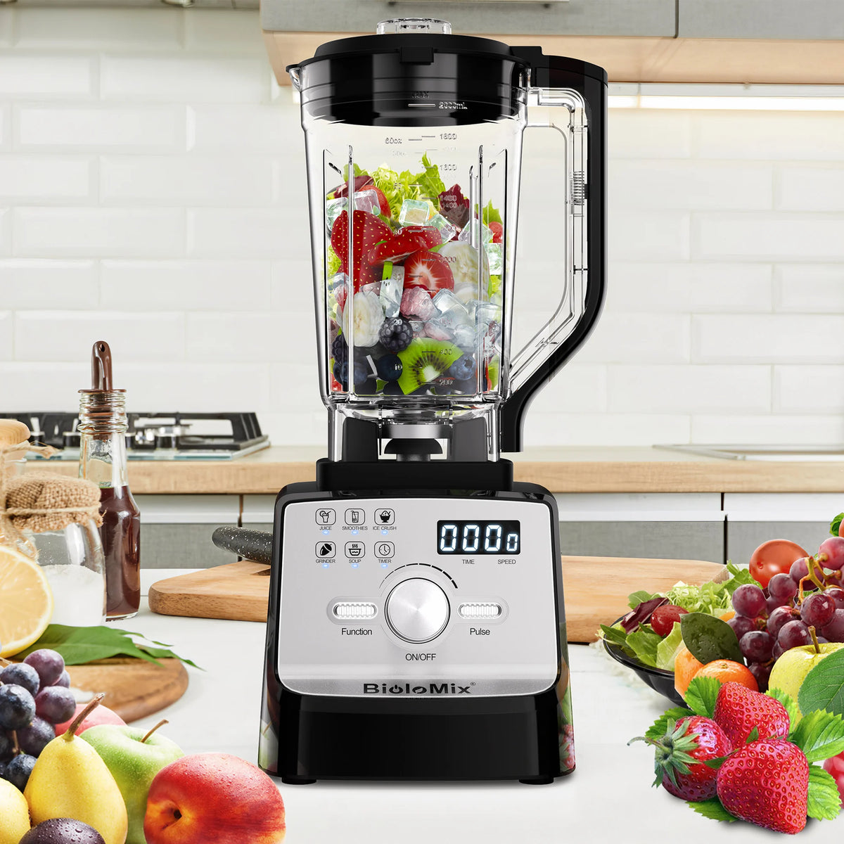 BioloMix 2200W Professional Blender For Smoothies And Juices
