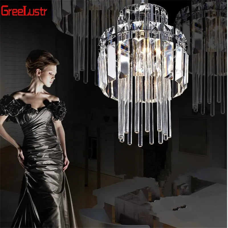 GreeLustr Modern Crystal LED Chandelier Pendant Ceiling Light