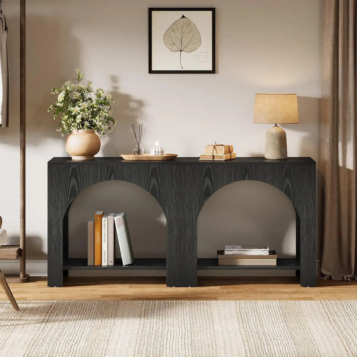 Wooden Storage Nightstand With Modern Design For Bedroom Bedside Table