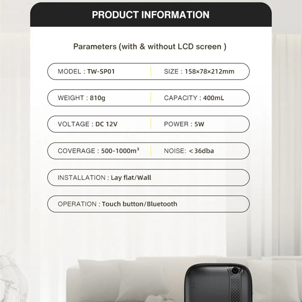 Namste Electronic Waterless Perfume Spray Diffuser Bluetooth App Control