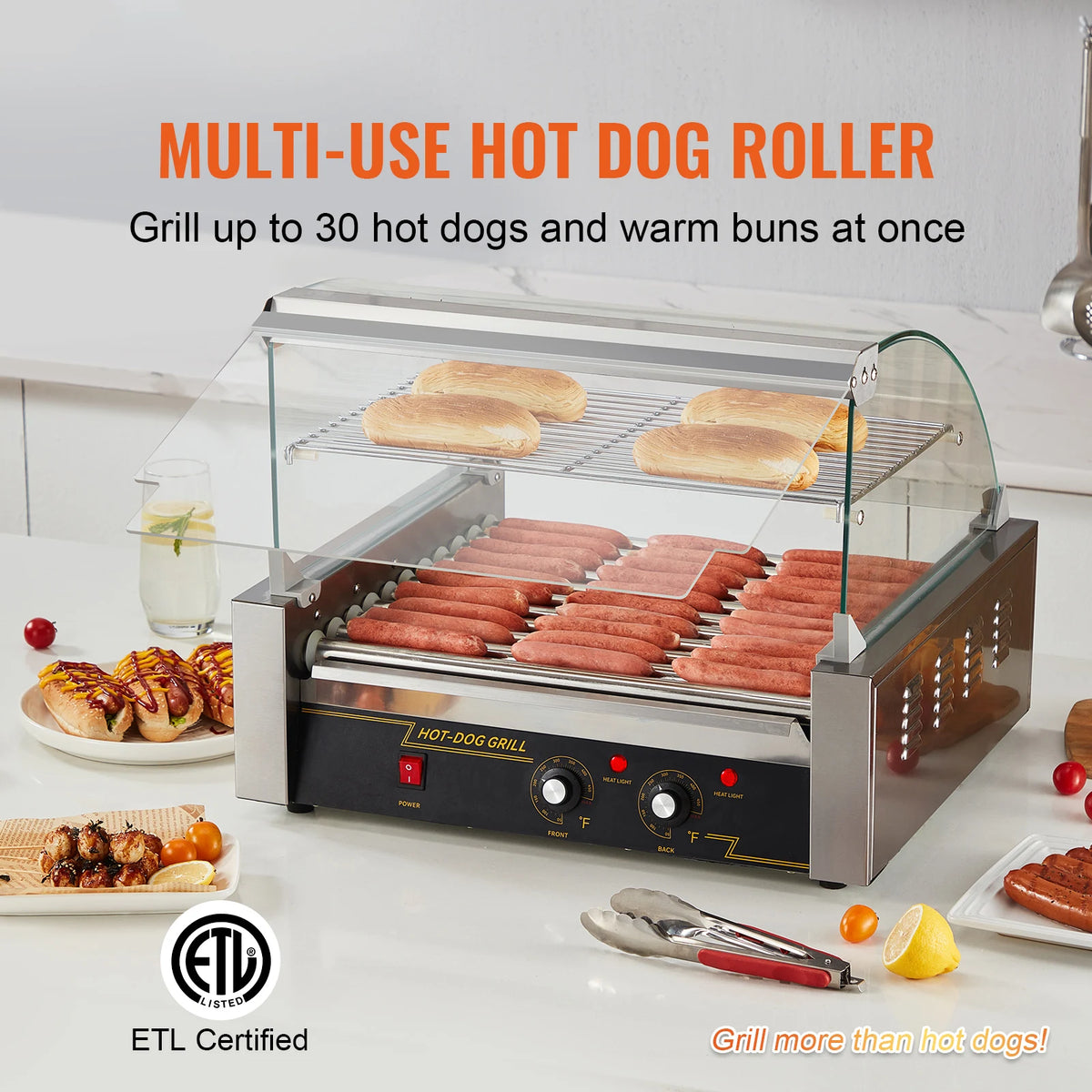 SucceBuy Commercial Electric Hot Dog Roller Sausage Maker Grill