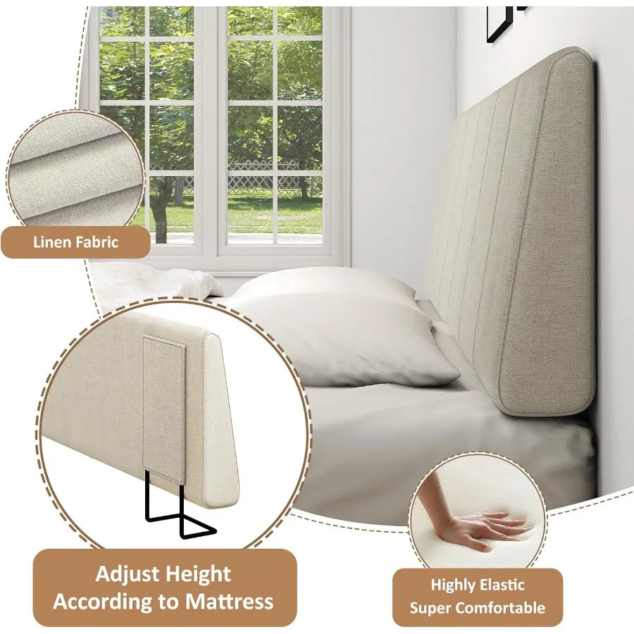 XIUWO Upholstered Linen Headboard Modern Bedroom Furniture