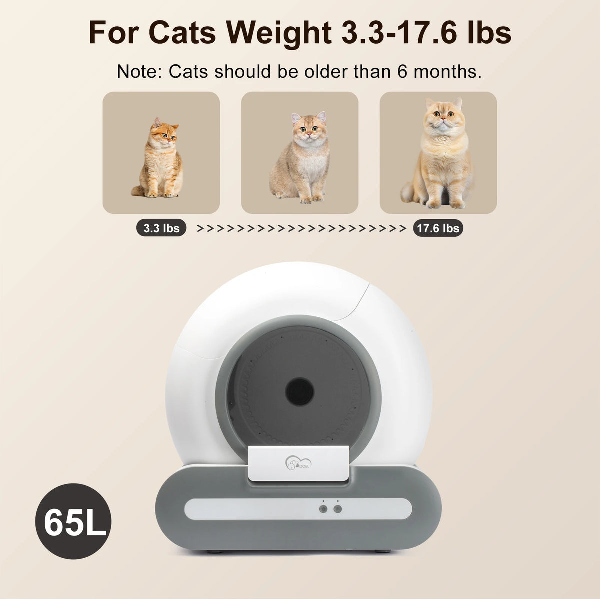 DOEL Smart Self Cleaning Automatic Cat Litter Box With App Control