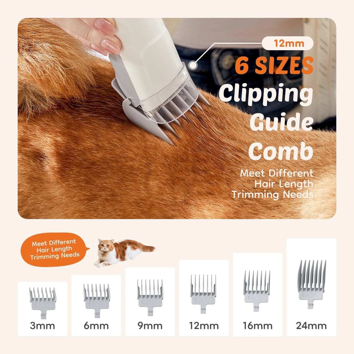 Professional Cordless Pet Grooming Vacuum Kit With Quiet Clippers