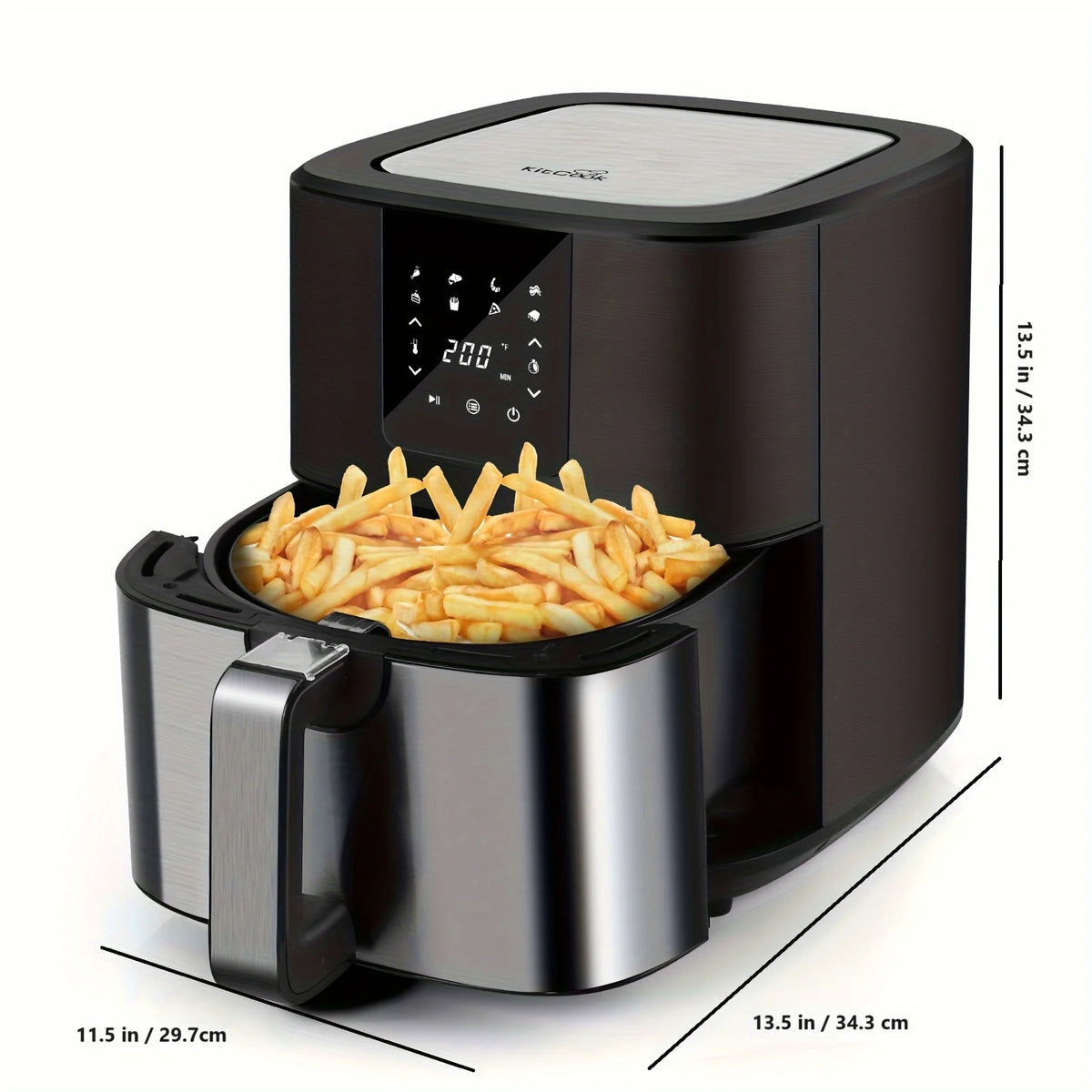 KitCook 1500W Digital Air Fryer With Eight Preset Modes