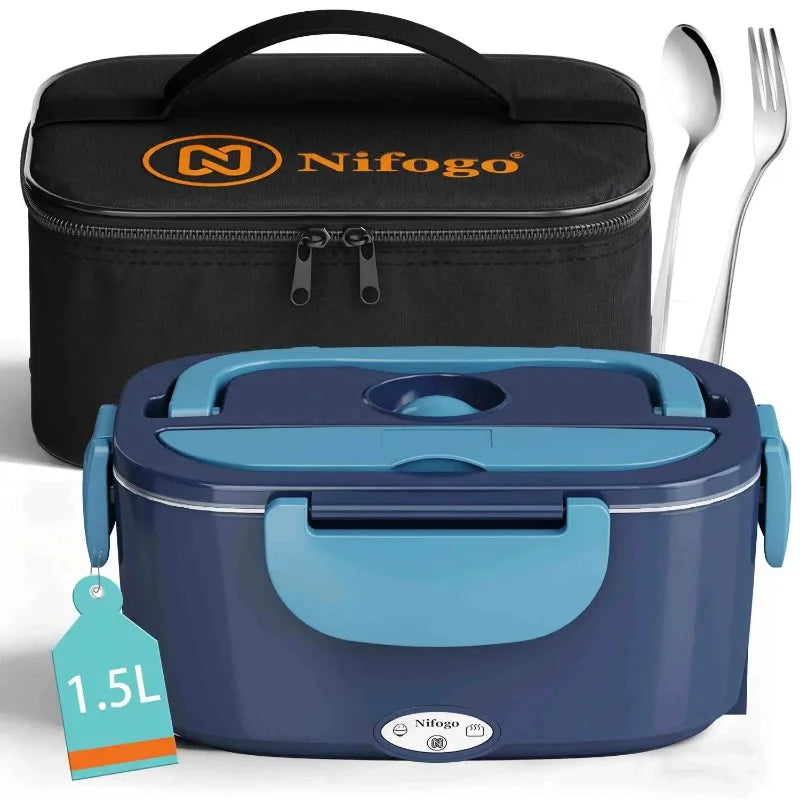 Electric 304 Stainless Steel Portable Heated Food Warmer Lunch Box