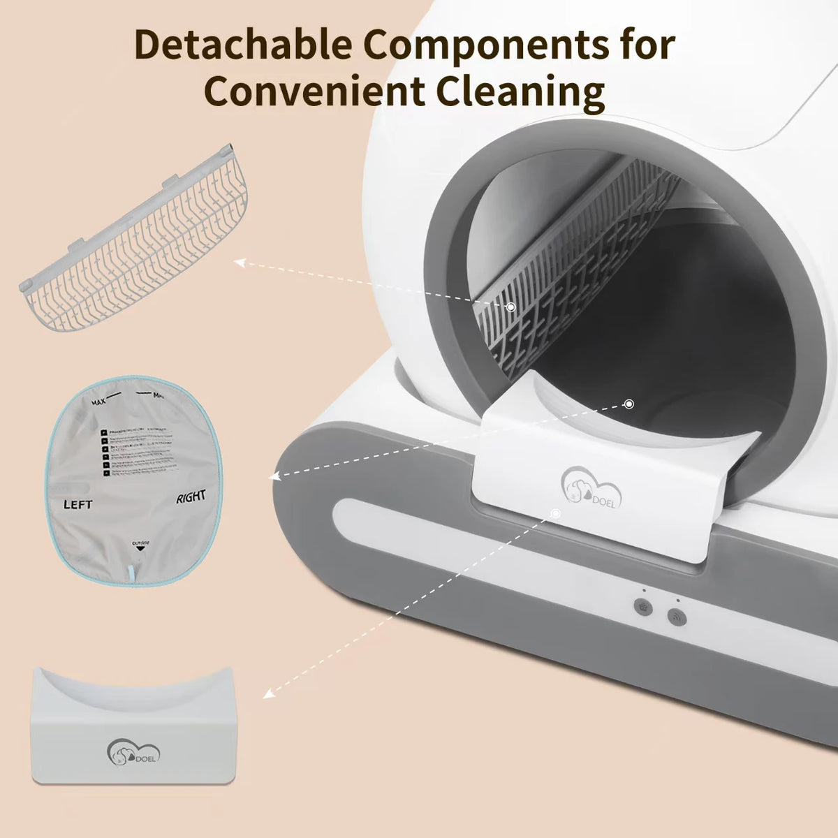 DOEL Smart Self Cleaning Automatic Cat Litter Box With App Control