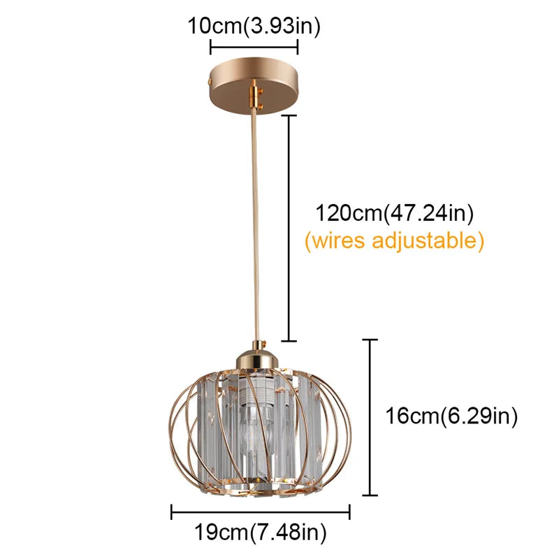 GreeLustr Modern Crystal LED Chandelier Pendant Ceiling Light