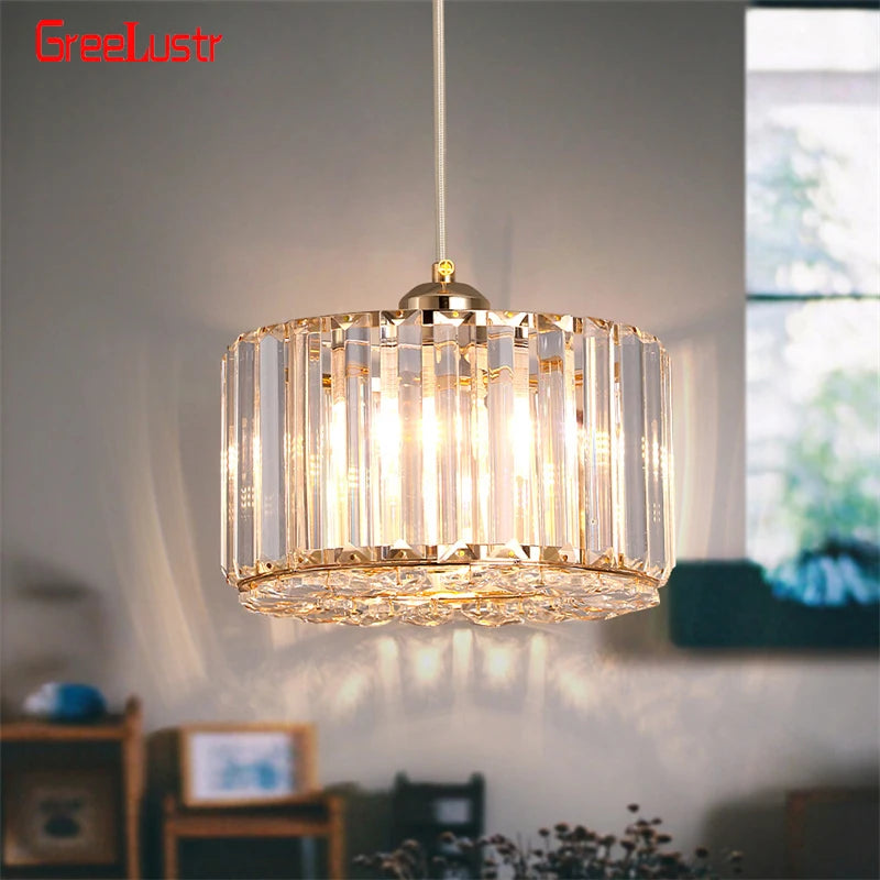 GreeLustr Modern LED Crystal Pendant Chandelier Ceiling Light