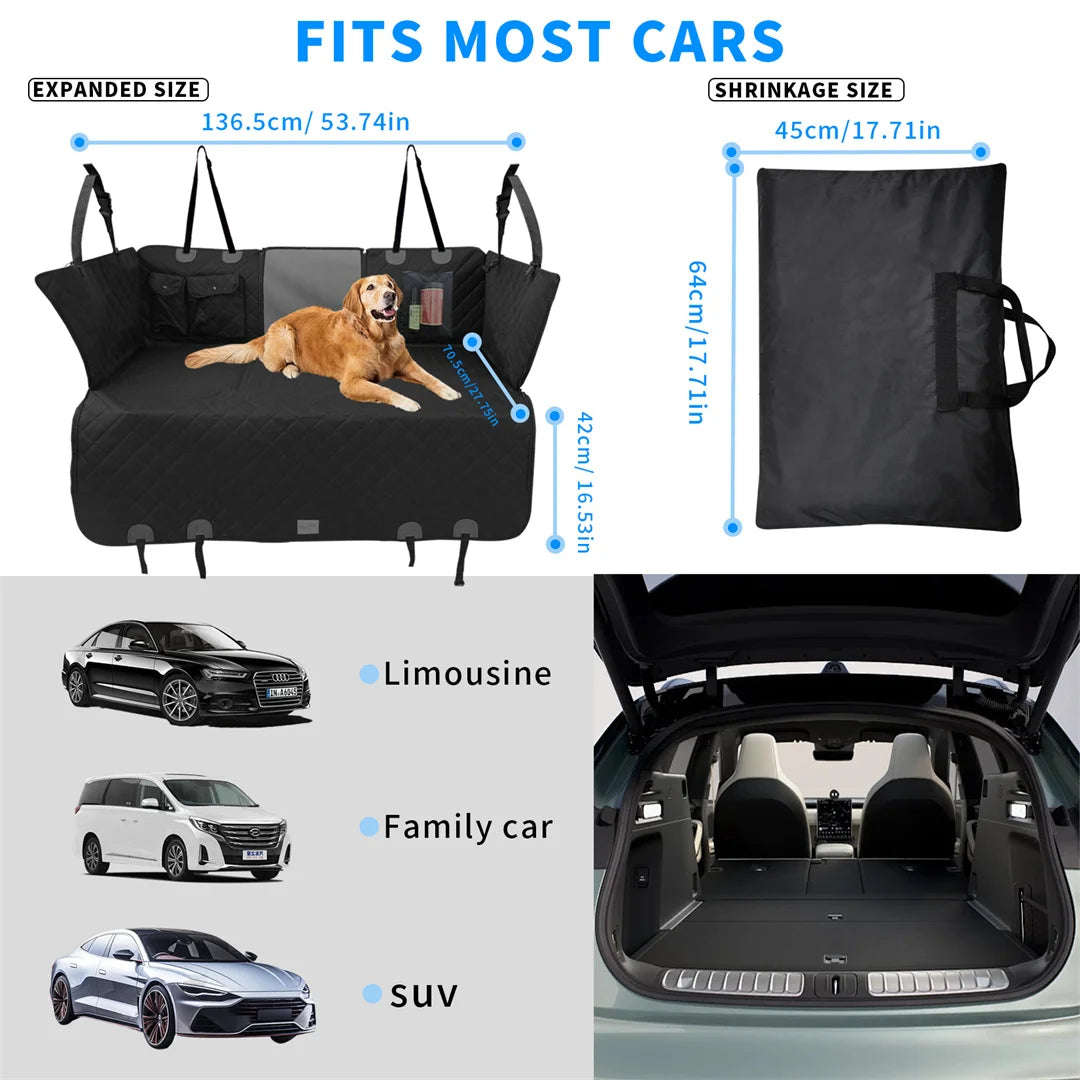BINGOPAW Waterproof Dog Car Seat Cover With Hammock Extender