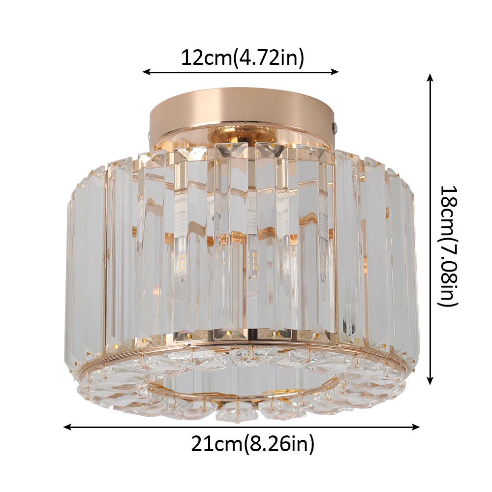 GreeLustr Modern LED Crystal Pendant Chandelier Ceiling Light