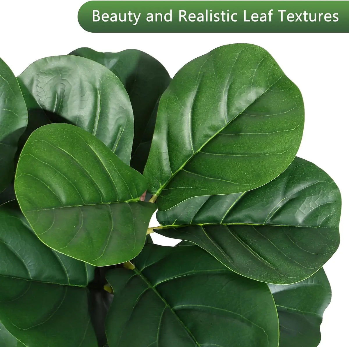 HiMISS Artificial Fiddle Leaf Fig Tree Decor With Realistic Leaves