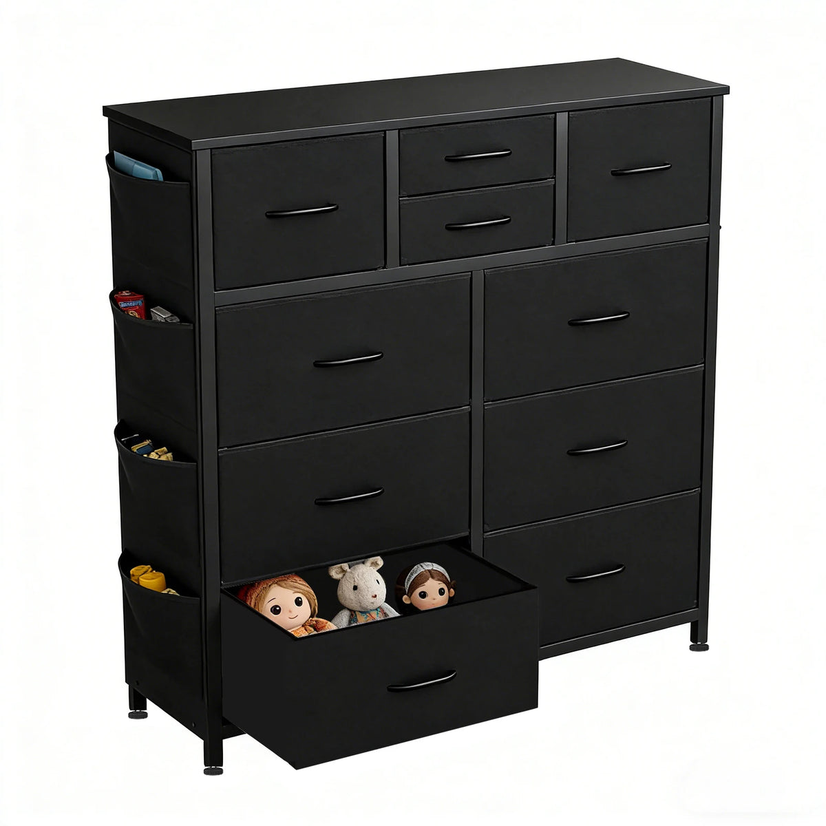 JHK Modern Fabric Storage Cabinet Living Room Organizer