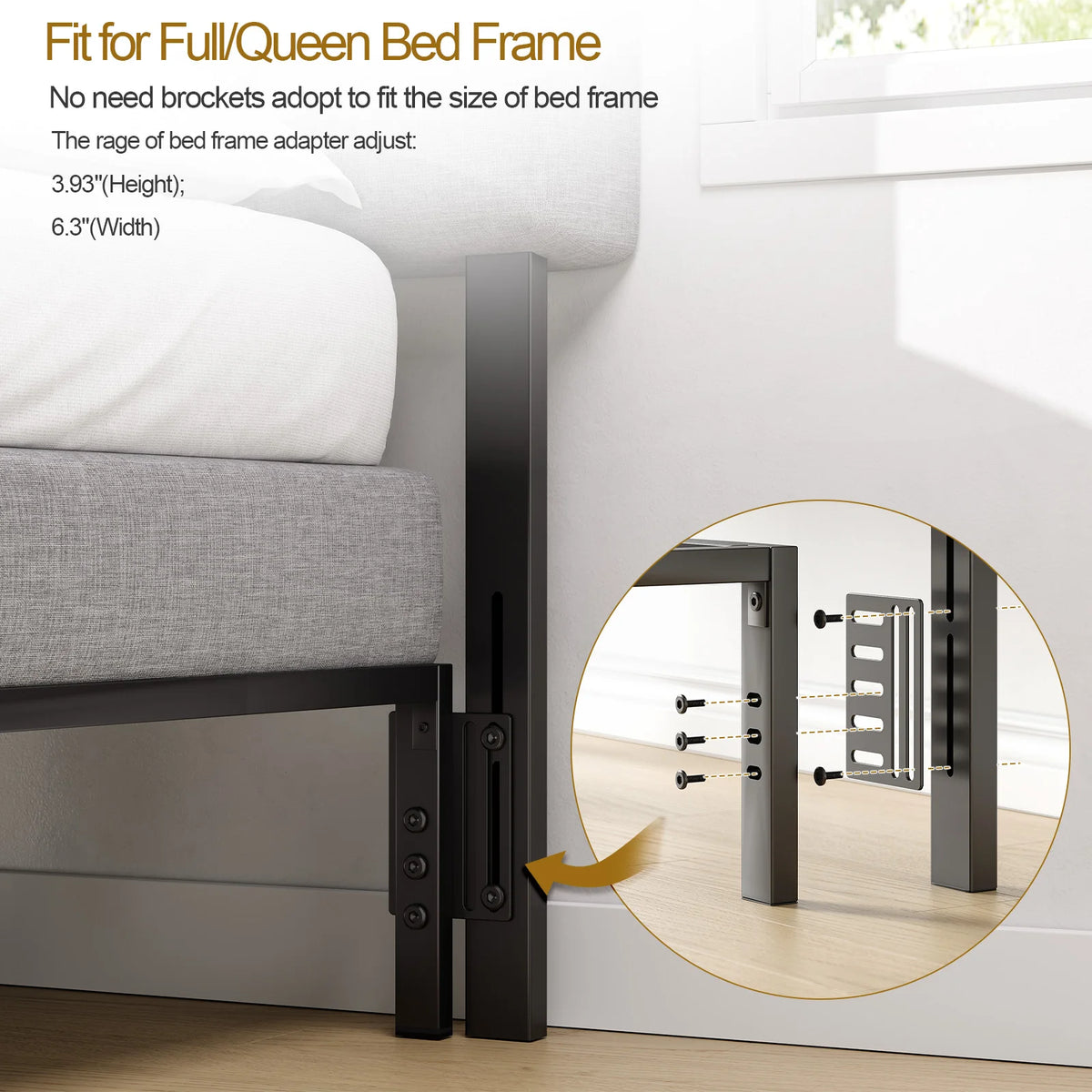ONBRILL Adjustable Headboard With Storage And RGB LED Lights