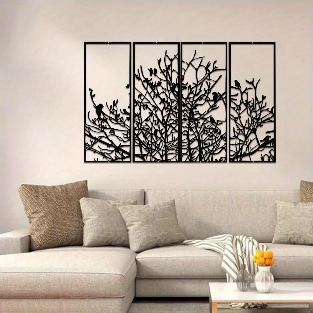 Modern Tree Of Life Metal Wall Decor For Home Office