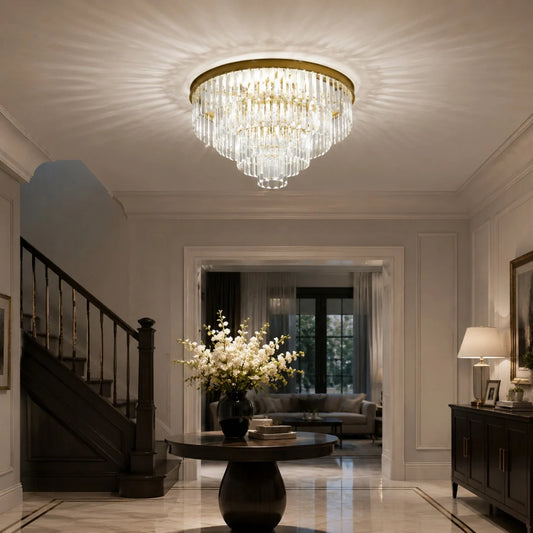 GreeLustr Modern Crystal Chandelier Ceiling Light For Living Room