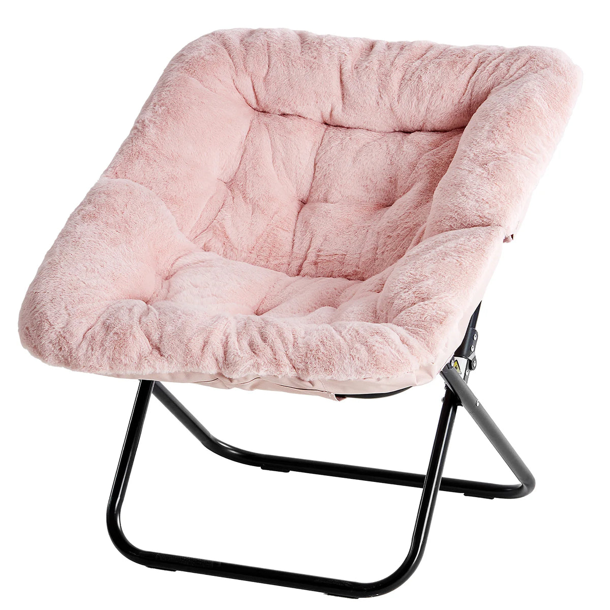 JHK Modern Folding Saucer Chair With Padded Metal Frame